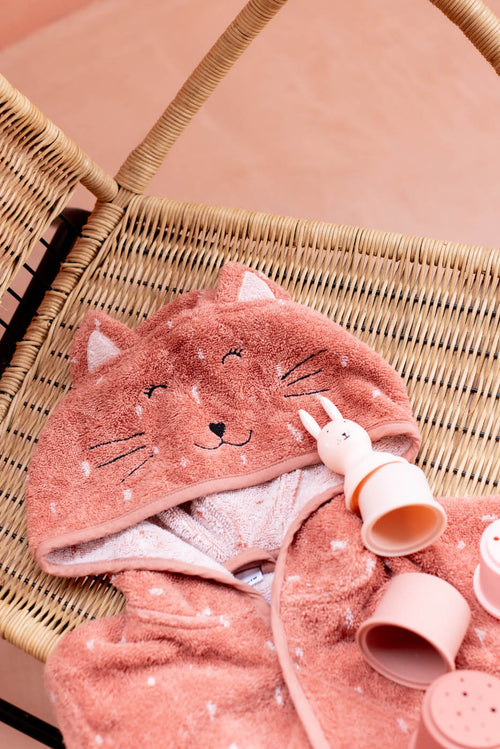 Hooded towel | 75x75cm - Mrs. Cat
