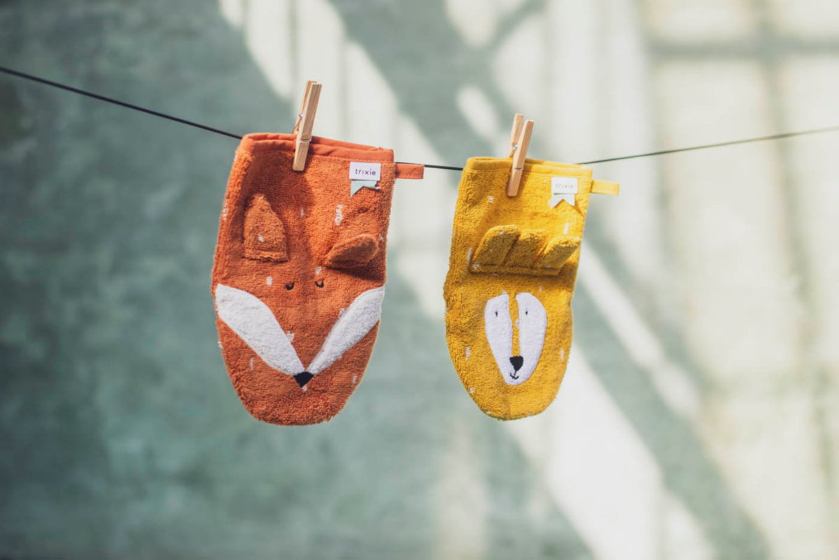 Trixie Washcloths 2-pack | Mr. Lion - Mr. Fox
