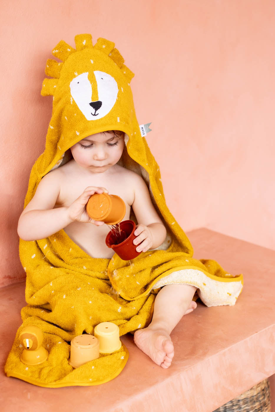 Trixie Hooded towel | 75x75cm - Mr. Lion
