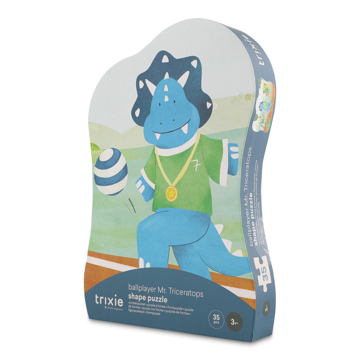 Puzzle à forme - Footballeur Mr. Triceratops - 35pcs