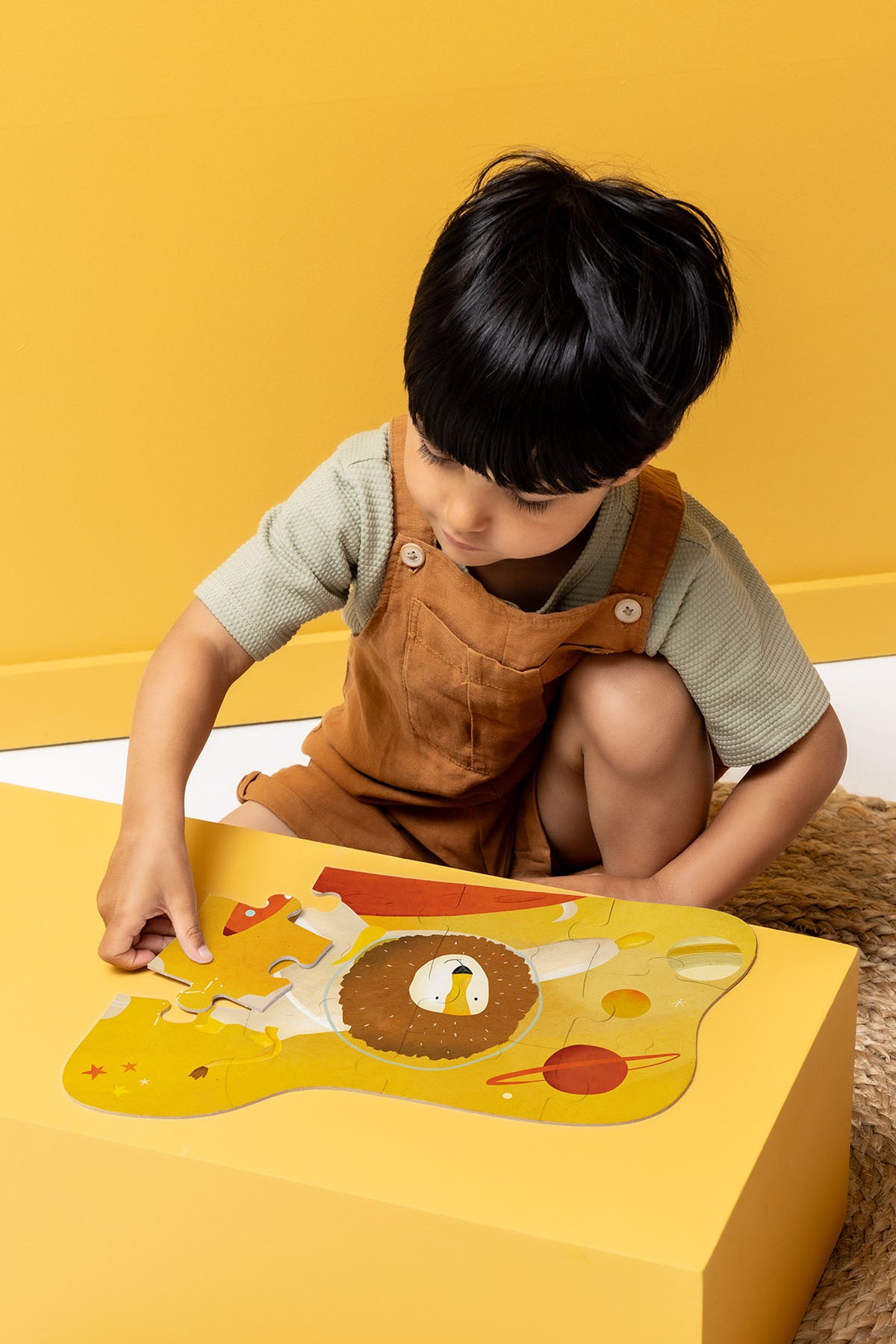 Shape puzzle - Spaceman Mr. Lion - 12 pcs - FSC MIX 100%
