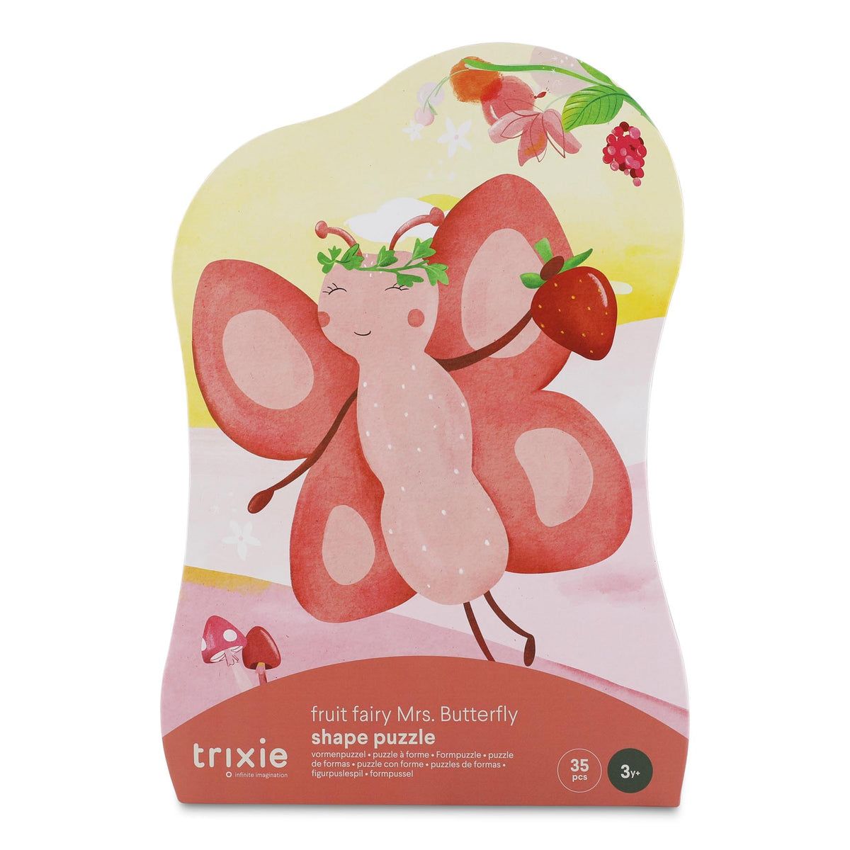 Shape puzzle - Fruit fairy Mrs. Butterfly - 35 pcs - FSC MIX 100%