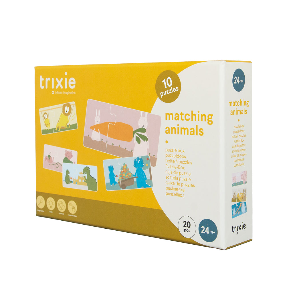 Puzzle box - Matching animals - 10 duo puzzles - FSC MIX 100%