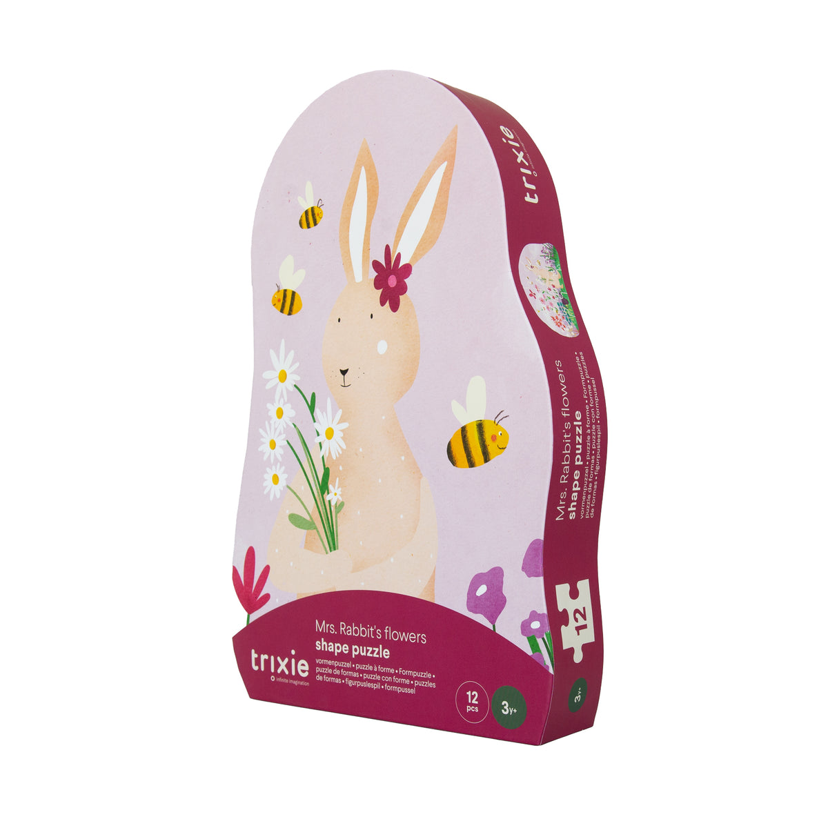 Shape puzzle - Mrs. Rabbit's flowers - 12 pcs - FSC MIX 100%