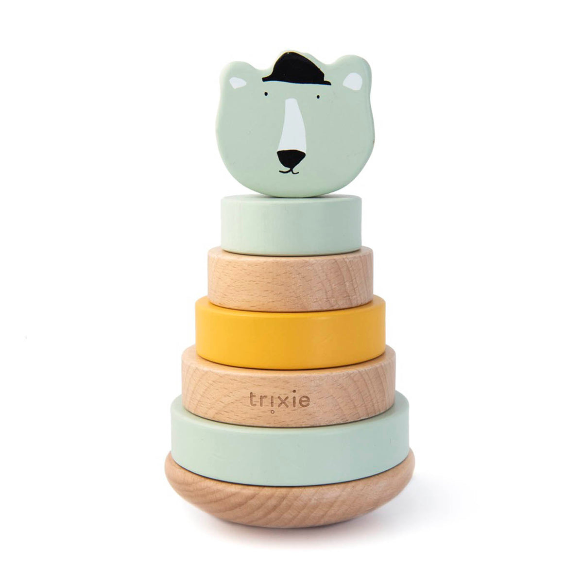 Wooden stacking toy - Mr. Polar Bear - FSC 100%
