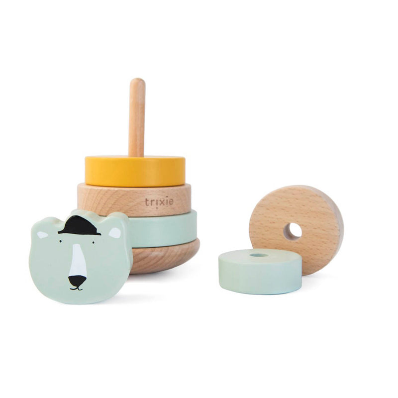 Wooden stacking toy - Mr. Polar Bear - FSC 100%