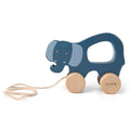 Wooden pull along toy - Mrs. Elephant - FSC 100%