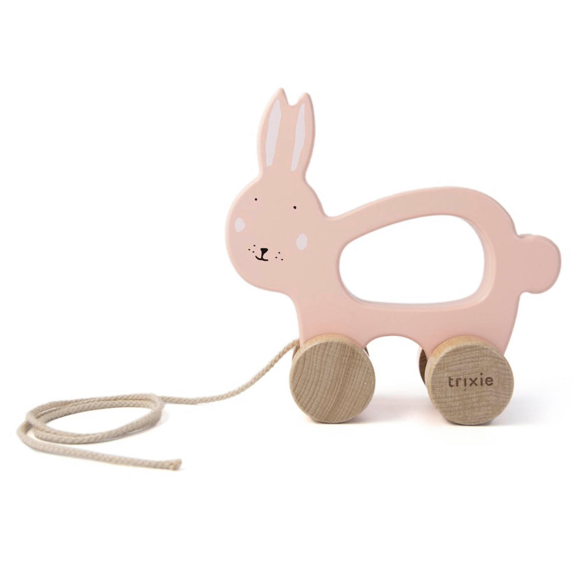 Wooden pull along toy - Mrs. Rabbit - FSC 100%
