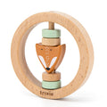 Wooden round rattle - Mr. Fox - FSC 100%