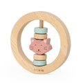 Wooden round rattle - Mrs. Cat - FSC 100%