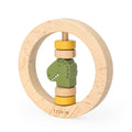 Wooden round rattle - Mr. Dino - FSC 100%