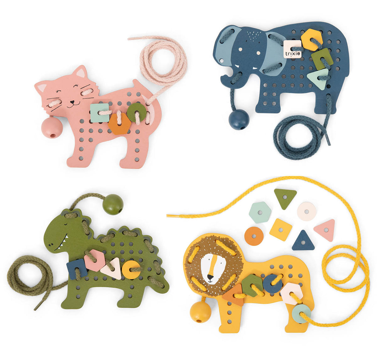 Wooden animal lacing game - FSC 100%