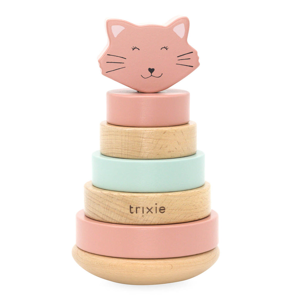 Wooden stacking toy - Mrs. Cat - FSC 100%