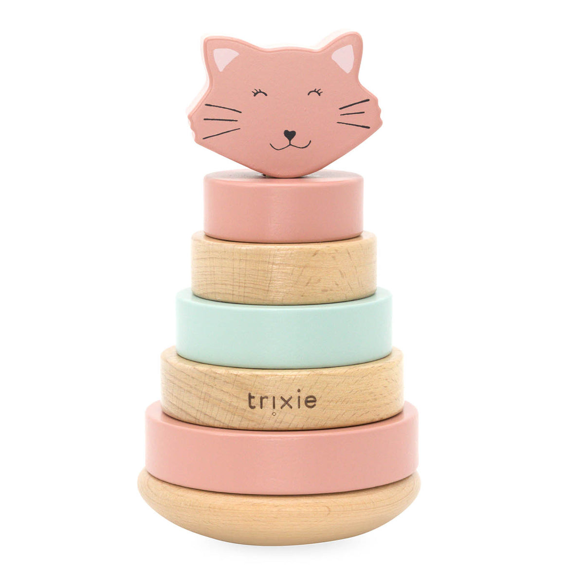 Wooden stacking toy - Mrs. Cat - FSC 100%