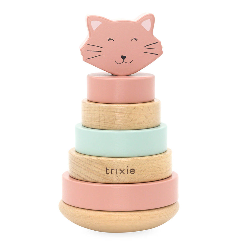 Wooden stacking toy - Mrs. Cat - FSC 100%