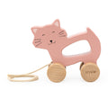 Wooden pull along toy - Mrs. Cat - FSC 100%