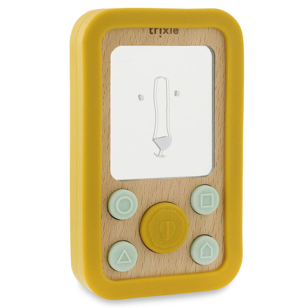Wooden silicone baby phone - Mr. Lion - FSC 100%