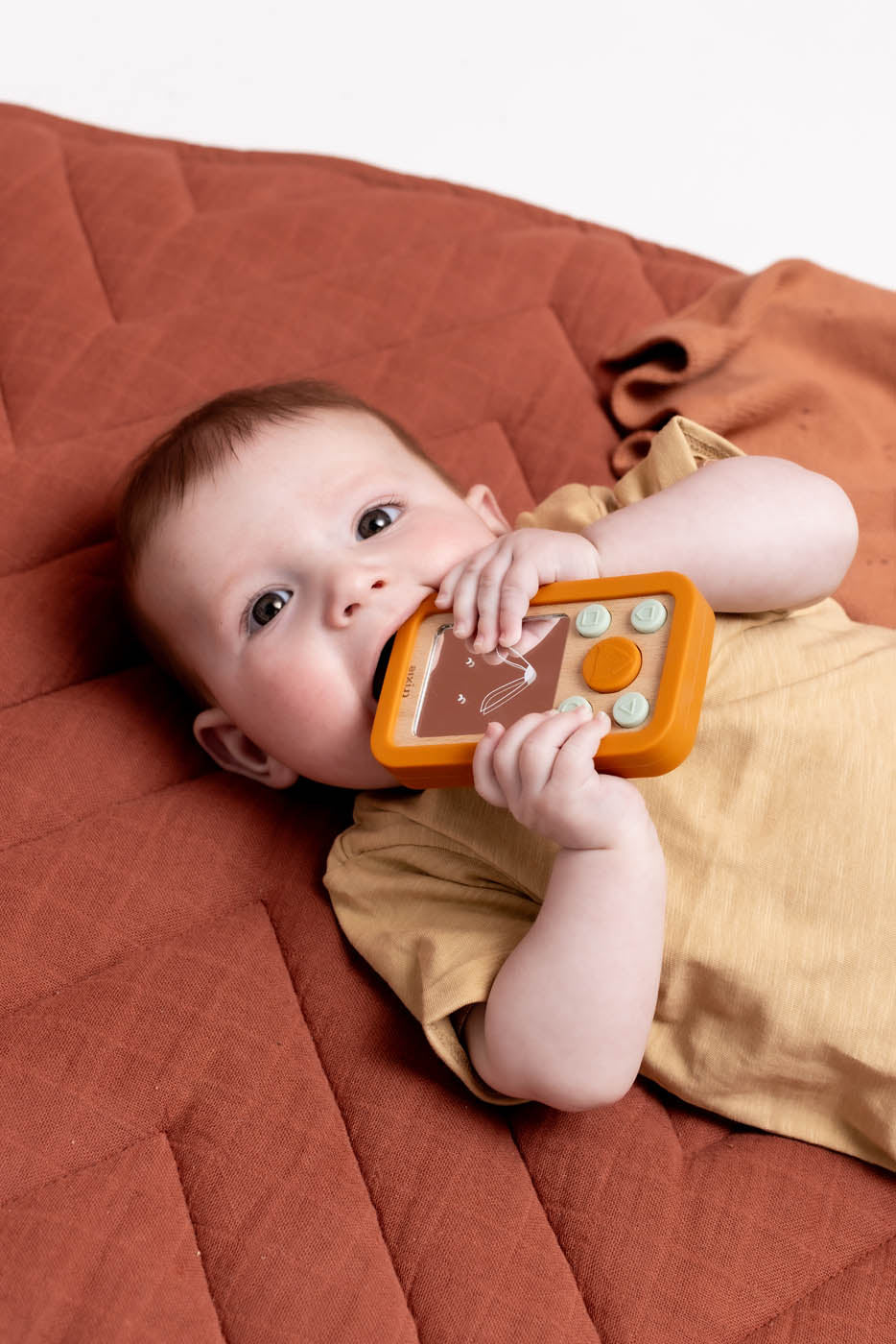 Trixie Wooden silicone baby phone - Mr. Fox