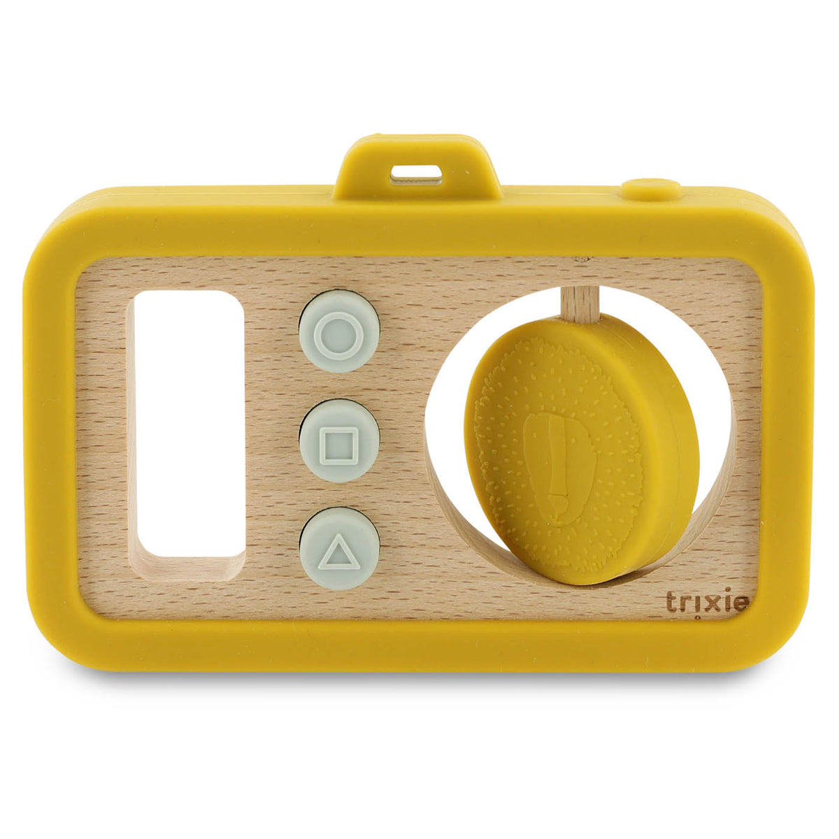 Wooden silicone baby camera - Mr. Lion - FSC 100%