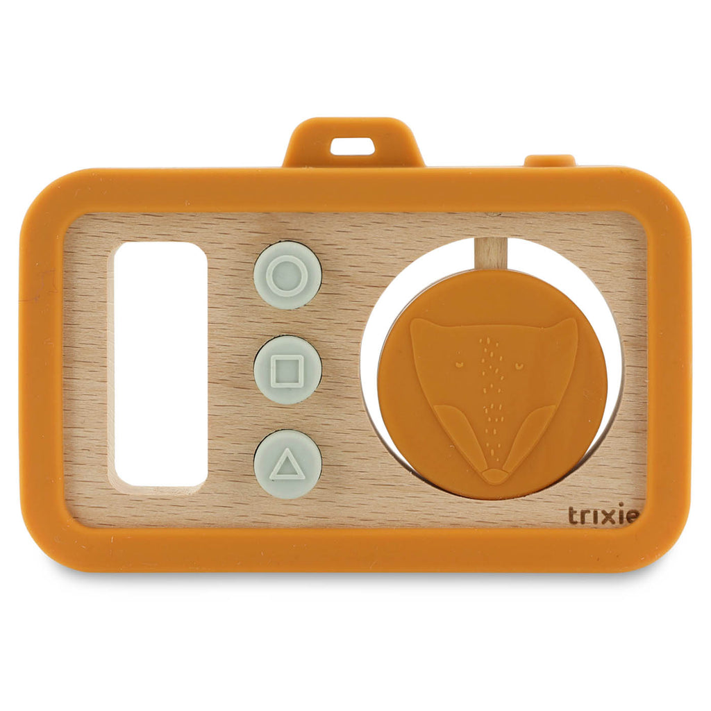 Wooden silicone baby camera - Mr. Fox - FSC 100%