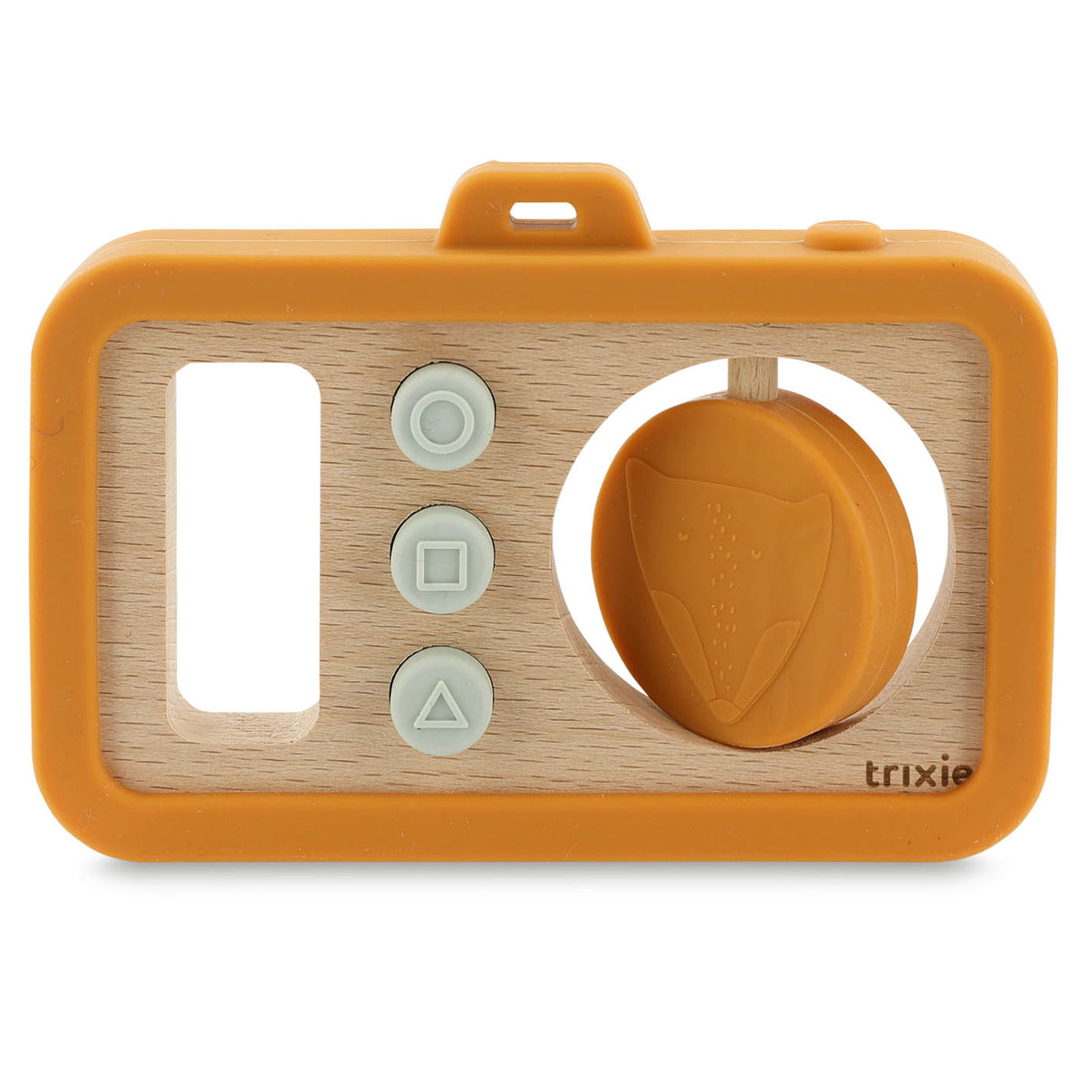 Wooden silicone baby camera - Mr. Fox - FSC 100%