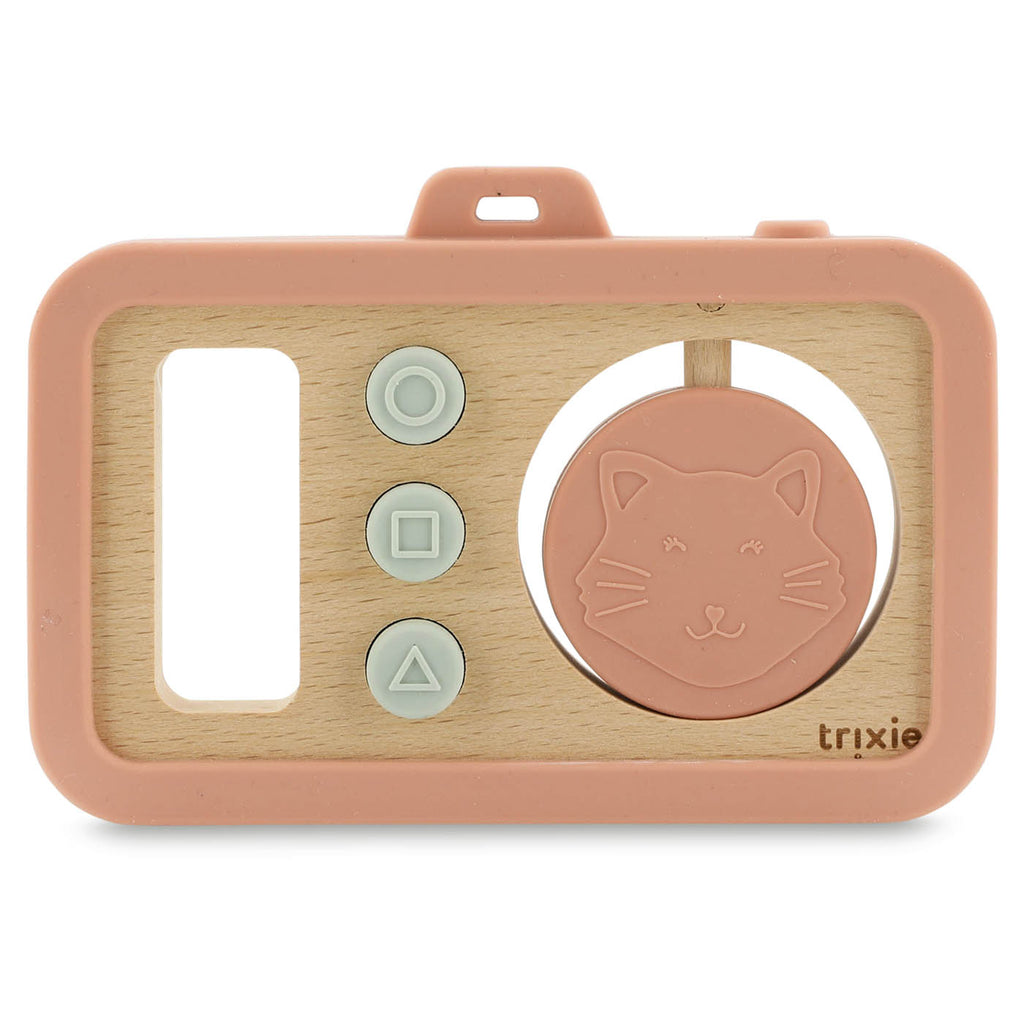 Wooden silicone baby camera - Mrs. Cat - FSC 100%