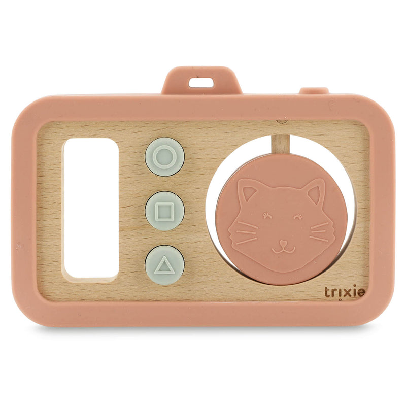 Wooden silicone baby camera - Mrs. Cat - FSC 100%