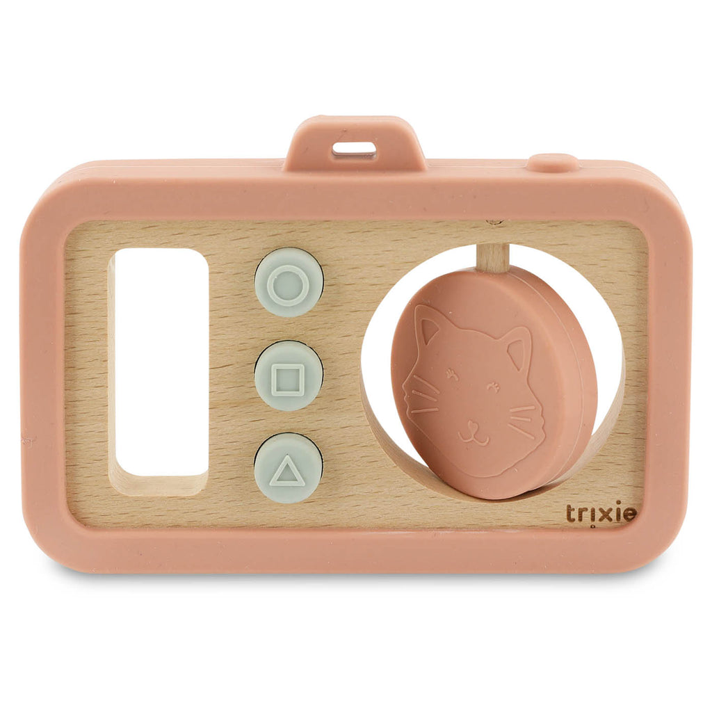 Wooden silicone baby camera - Mrs. Cat - FSC 100%