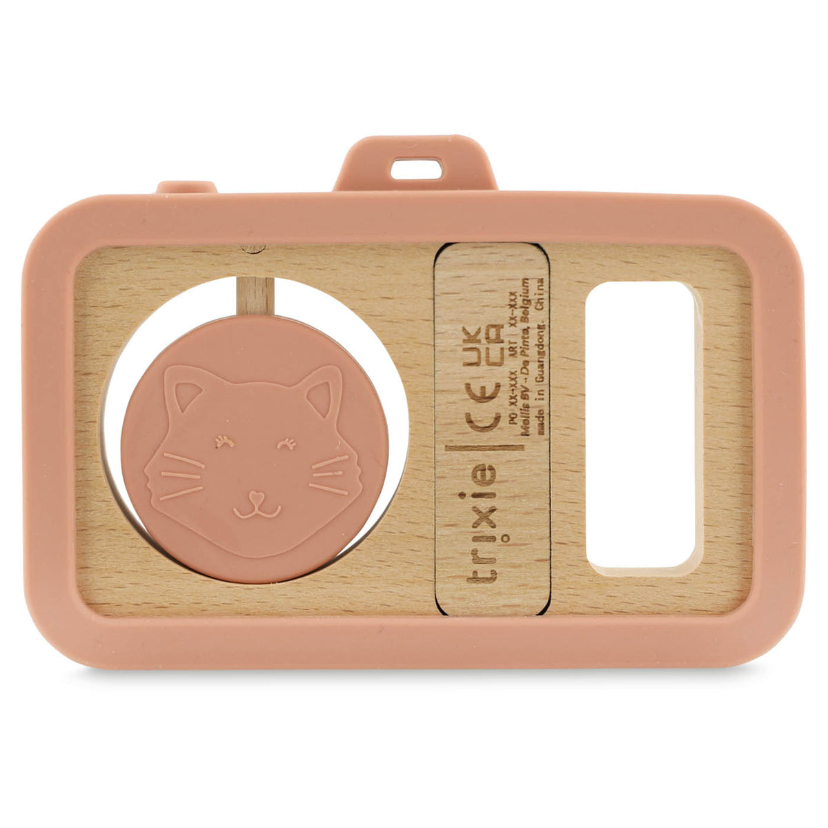 Wooden silicone baby camera - Mrs. Cat - FSC 100%