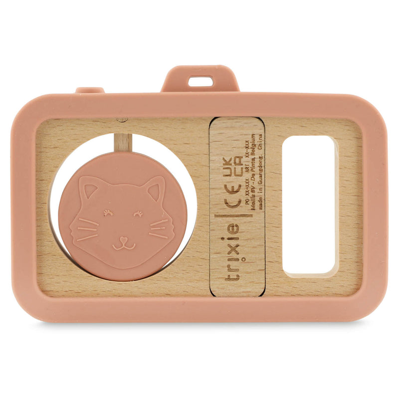 Wooden silicone baby camera - Mrs. Cat - FSC 100%