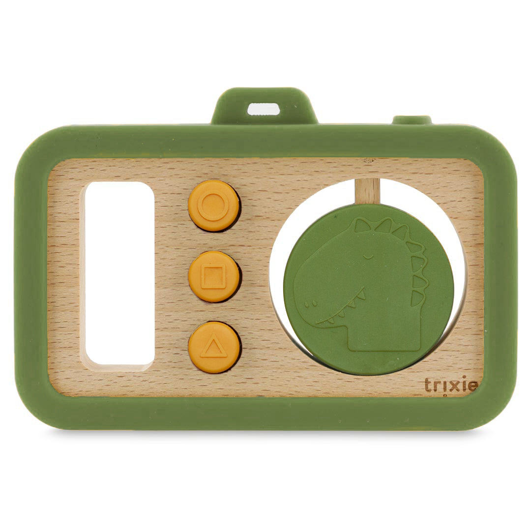 Wooden silicone baby camera - Mr. Dino - FSC 100%