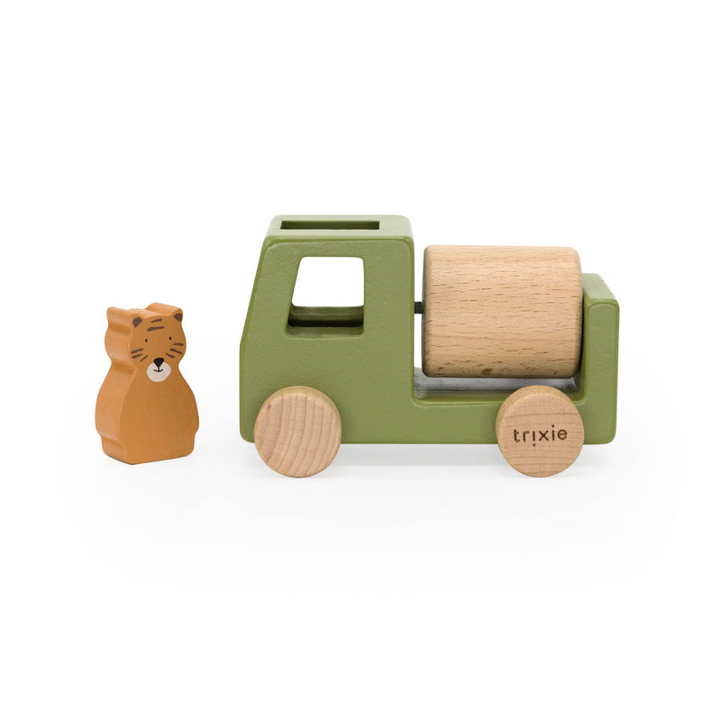 Wooden animal construction cars set - FSC 100%