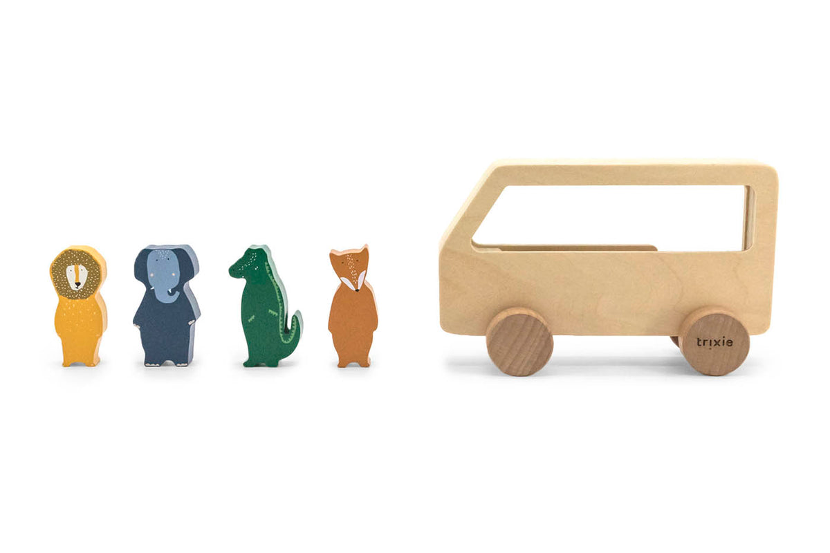 Wooden animal bus - FSC 100%
