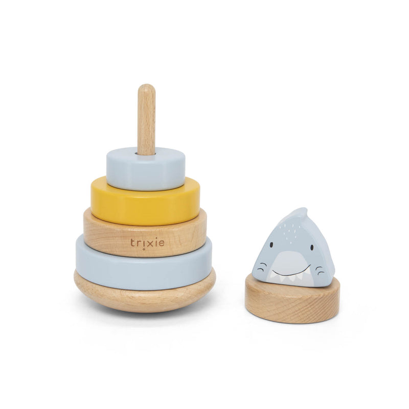 Wooden stacking toy - Mr. Shark - FSC 100%