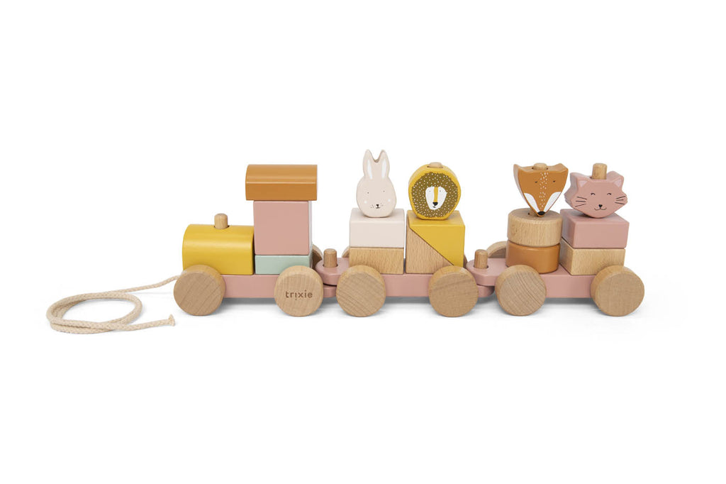 Wooden animal train - Mrs. Cat - FSC 100%