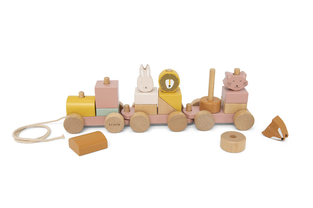 Wooden animal train - Mrs. Cat - FSC 100%
