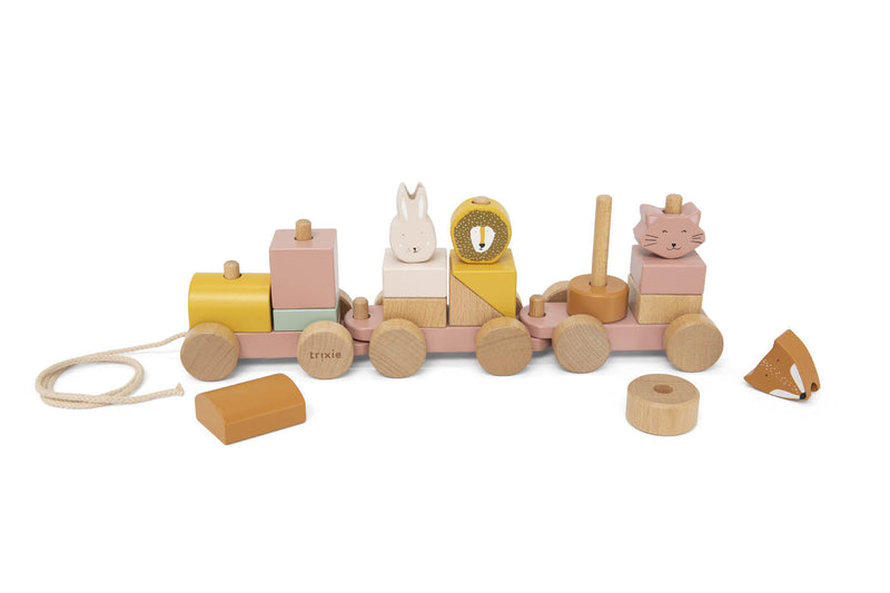 Wooden animal train - Mrs. Cat - FSC 100%