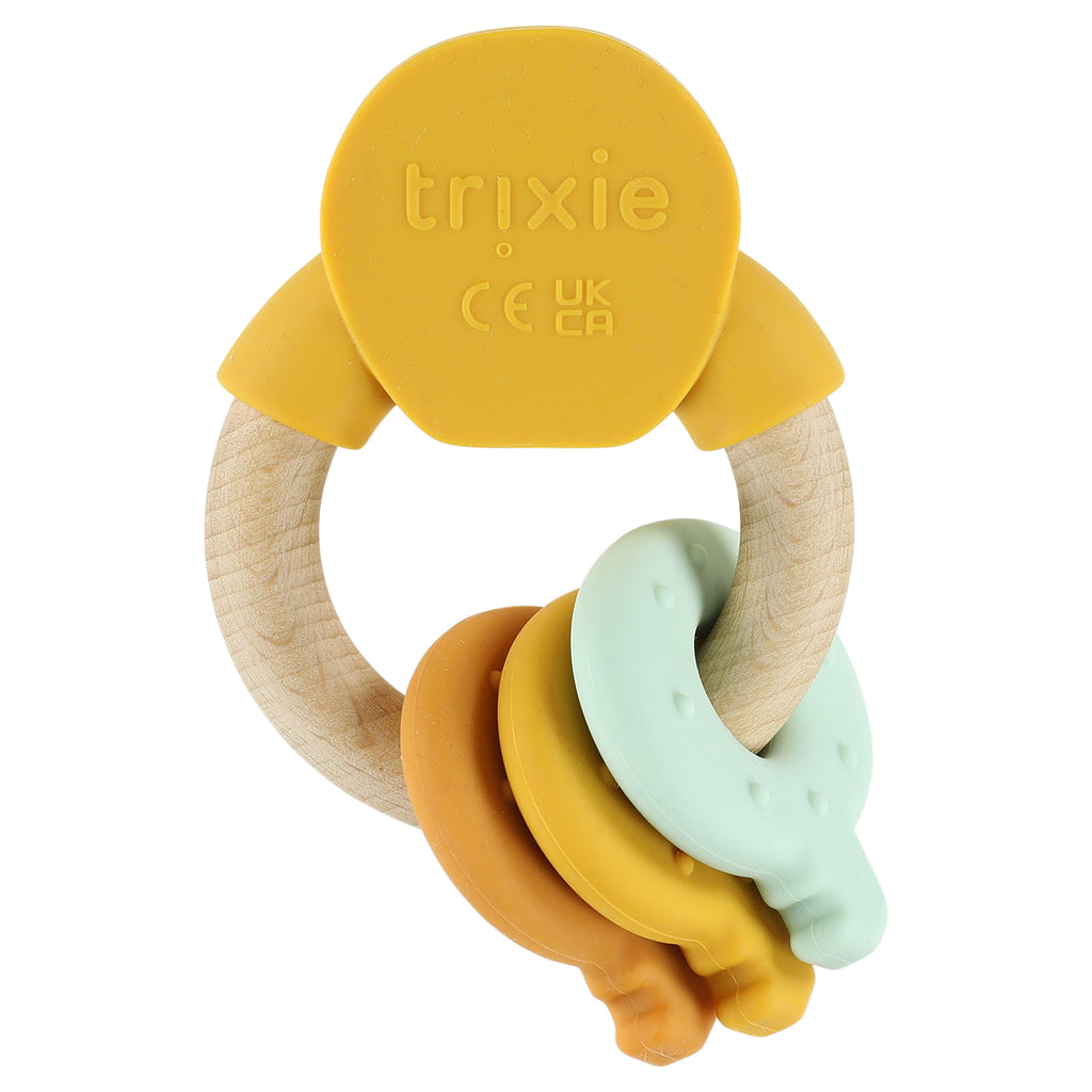 Wooden silicone activity ring - Mr. Lion - FSC 100%