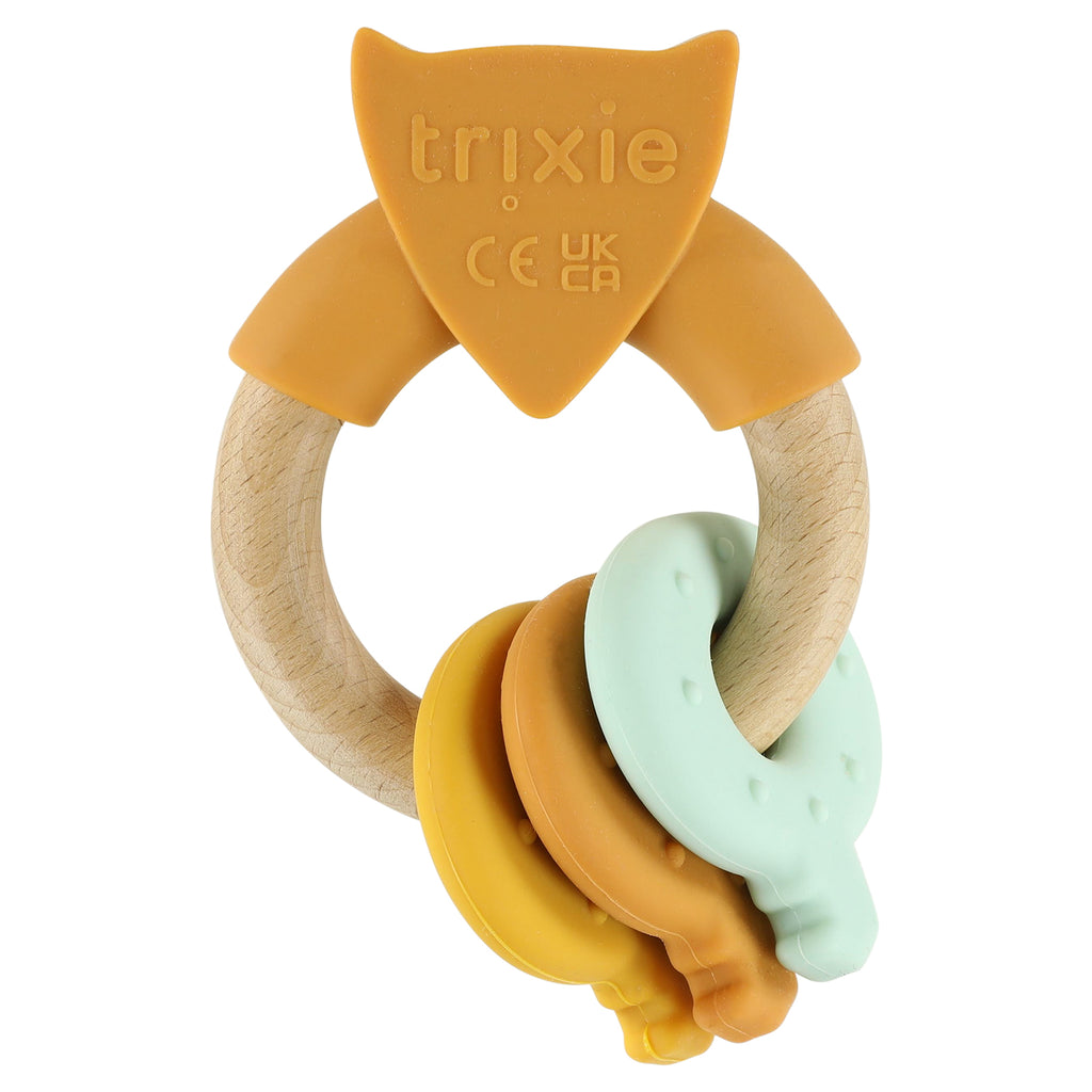 Anneau d'activités en silicone et bois - Mr. Fox