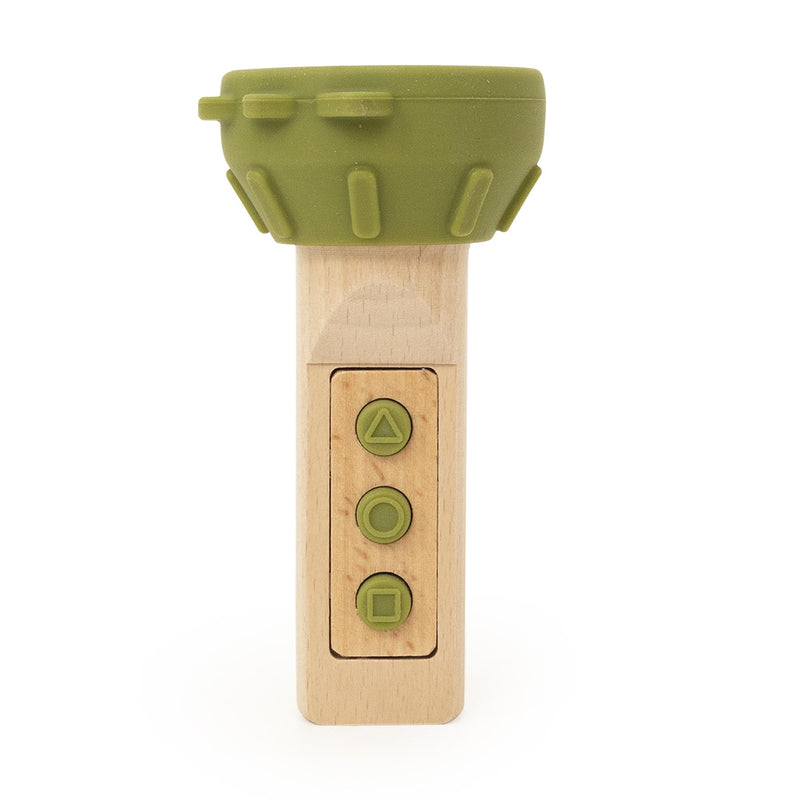 Taschenlampe aus Holz und Silikon - Mr. Dino