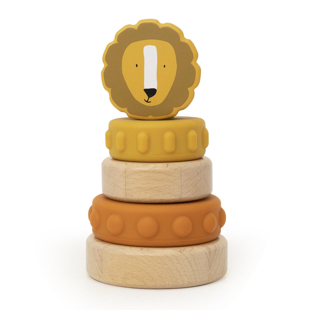 Torre apilable de madera y silicona - Mr. Lion