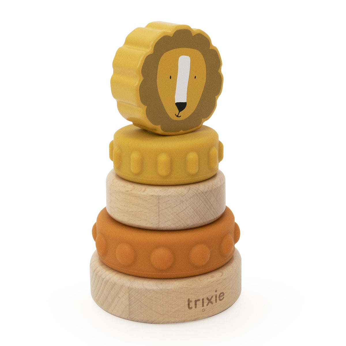 Torre apilable de madera y silicona - Mr. Lion
