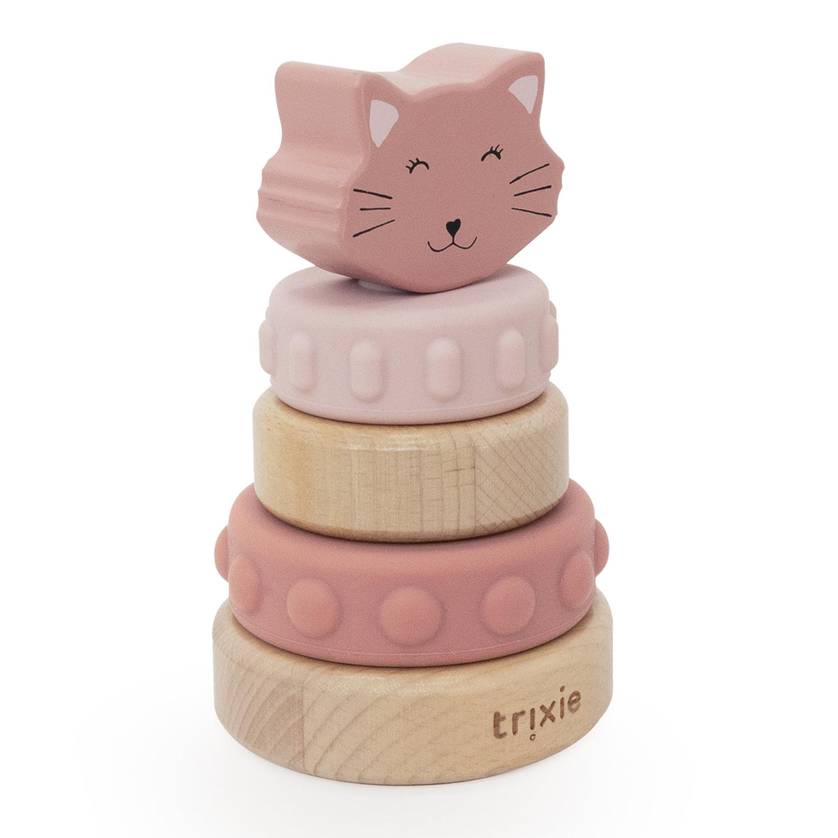 Torre apilable de madera y silicona - Mrs. Cat