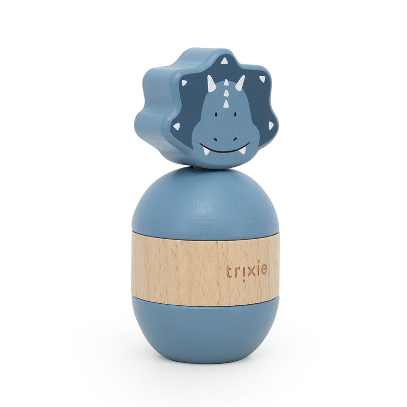 Wooden rattle stacker - Mr. Triceratops - FSC 100%