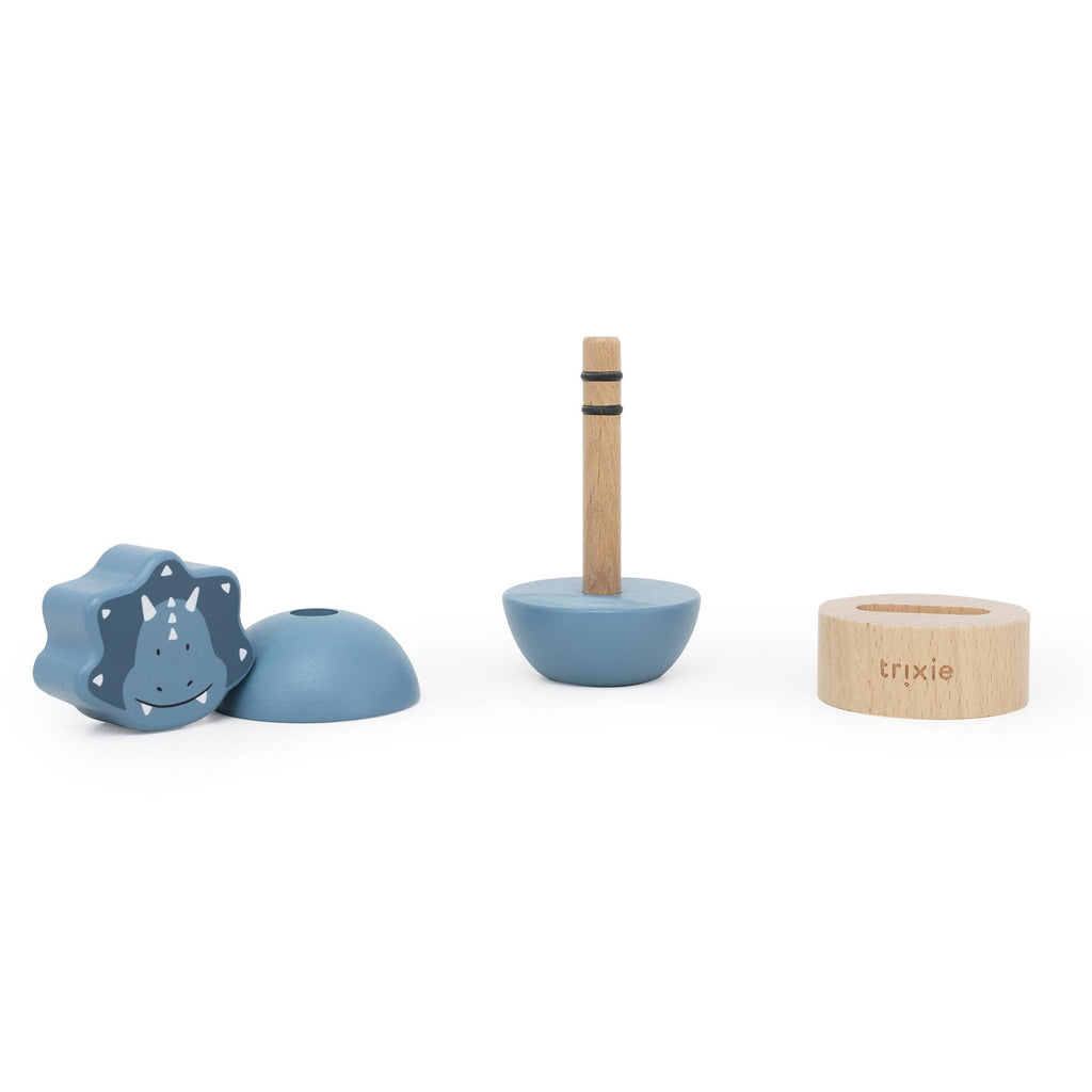 Wooden rattle stacker - Mr. Triceratops - FSC 100%