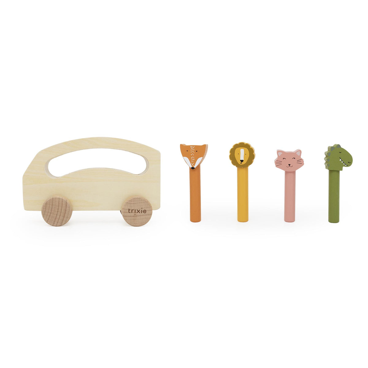 Wooden pop-up animal bus - FSC 100%