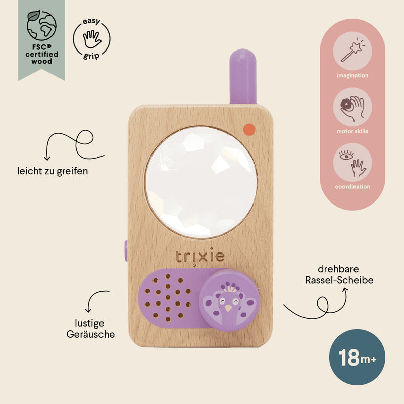 Wooden walkie talkie - Mrs. Peacock - FSC 100%