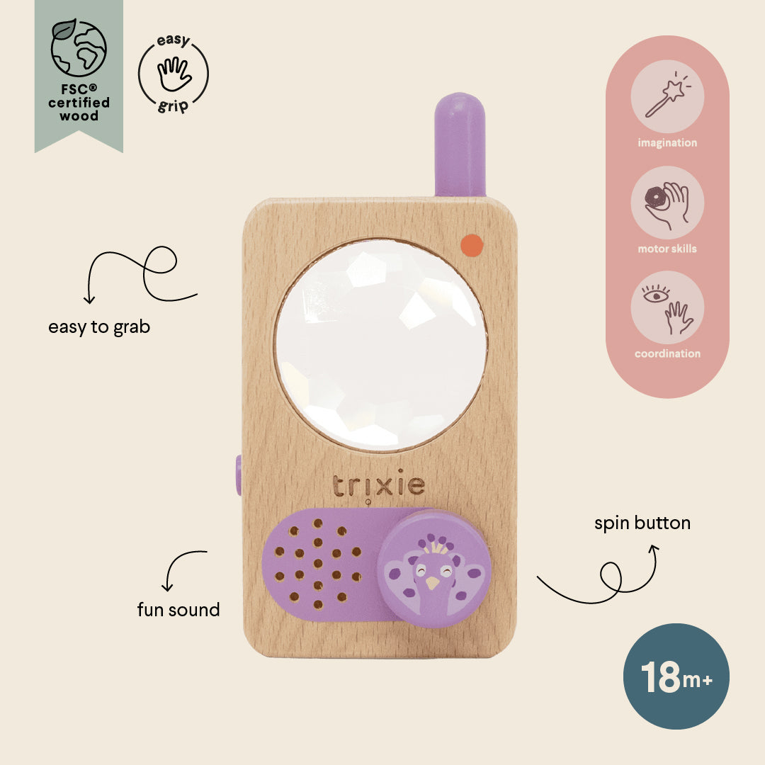 Wooden walkie talkie - Mrs. Peacock - FSC 100%