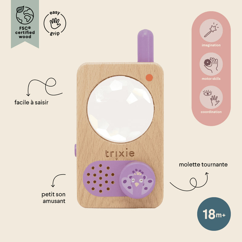 Wooden walkie talkie - Mrs. Peacock - FSC 100%