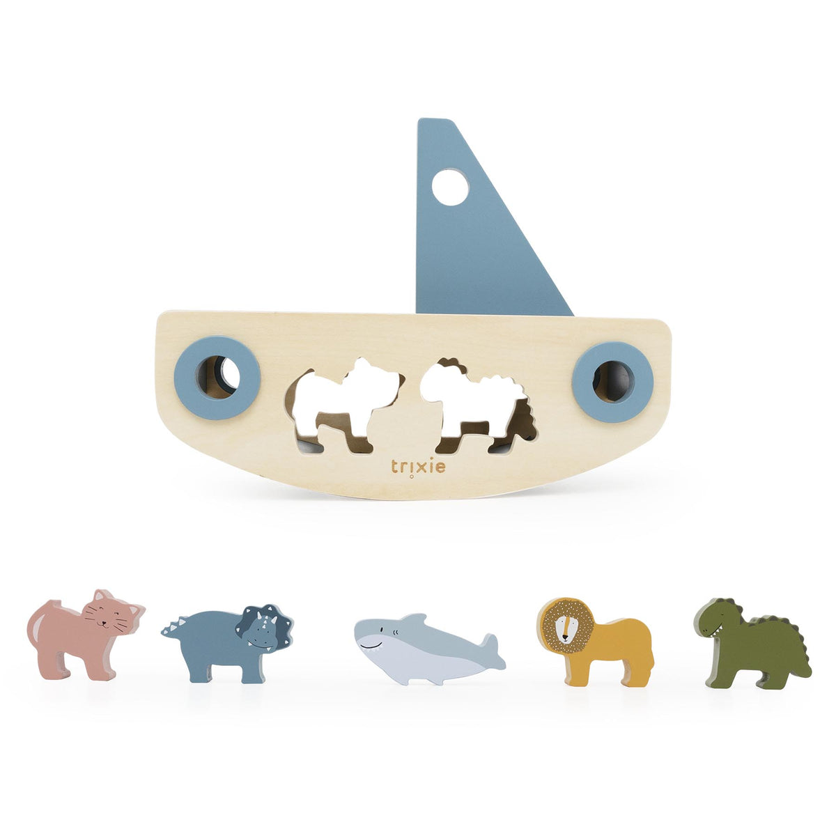 Wooden sailboat sorter - FSC 100%